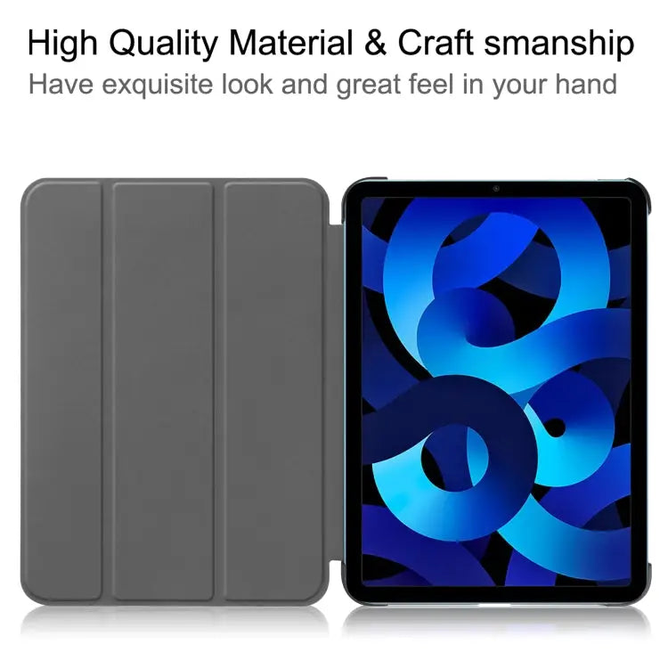 Solid Color Custer Texture Leather Tablet Case For iPad 10th Gen 10.9 2022 / 2025 - Apple Accessories