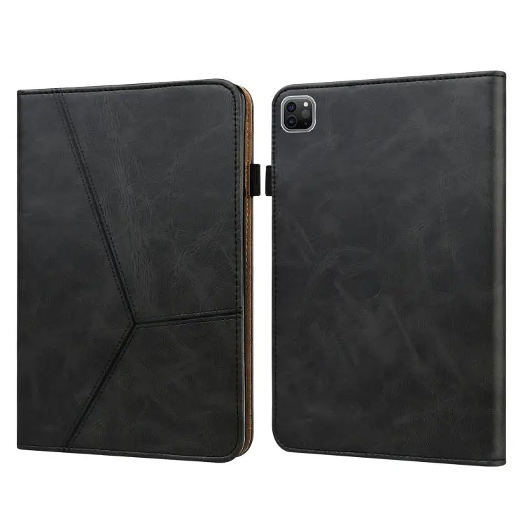 Solid Color Embossed Striped Leather Case For iPad Pro 12.9 inch 2022 / 2021 / 2020 / 2018 For iPad mini 6 / mini 2024