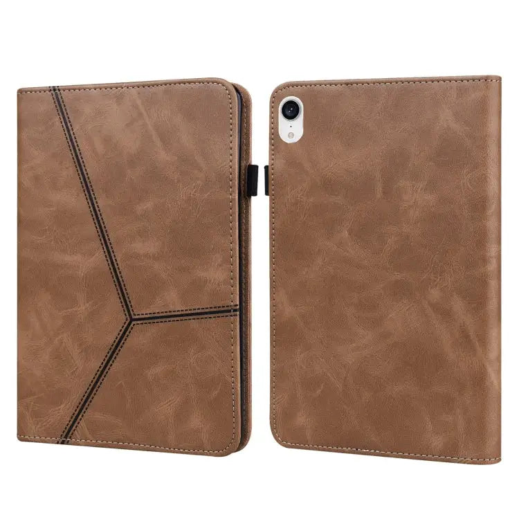 Solid Color Embossed Striped Leather Case For iPad Pro 12.9 inch 2022 / 2021 / 2020 / 2018 For iPad mini 6 / mini 2024