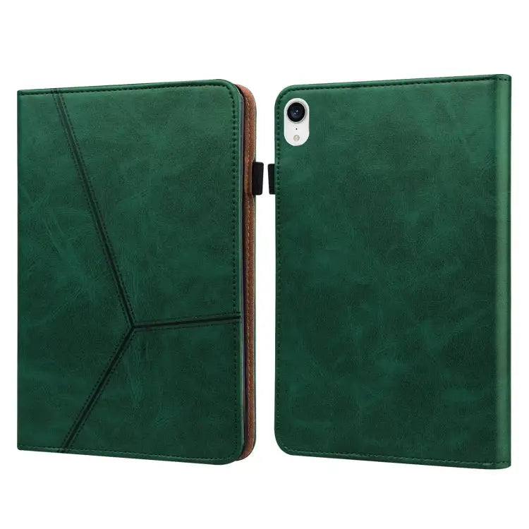 Solid Color Embossed Striped Leather Case For iPad Pro 12.9 inch 2022 / 2021 / 2020 / 2018 For iPad mini 6 / mini 2024