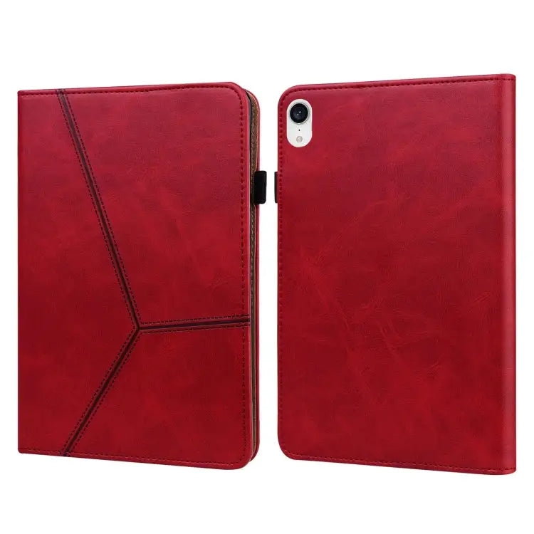 Solid Color Embossed Striped Leather Case For iPad Pro 12.9 inch 2022 / 2021 / 2020 / 2018 For iPad mini 6 / mini 2024