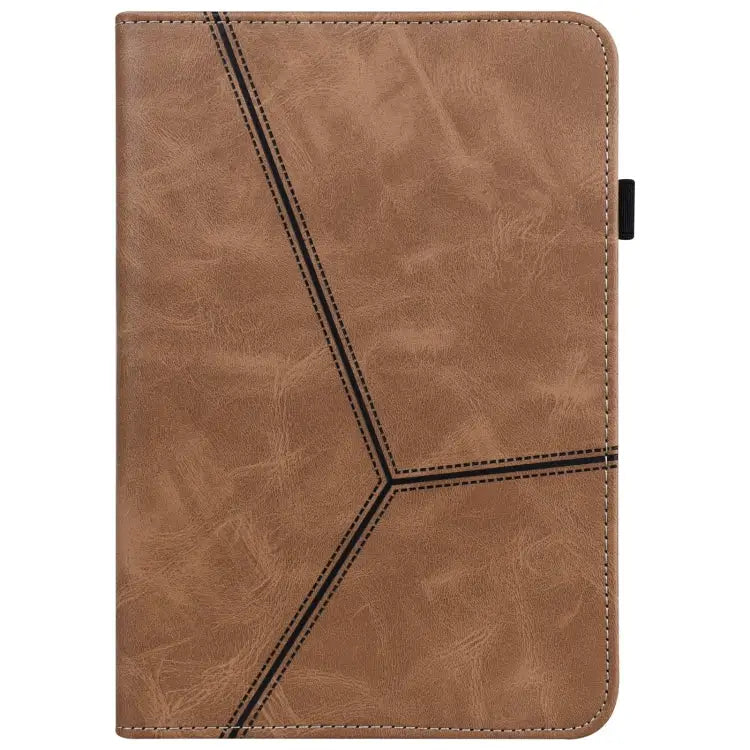 Solid Color Embossed Striped Leather Case For iPad Pro 12.9 inch 2022 / 2021 / 2020 / 2018 For iPad mini 6 / mini 2024