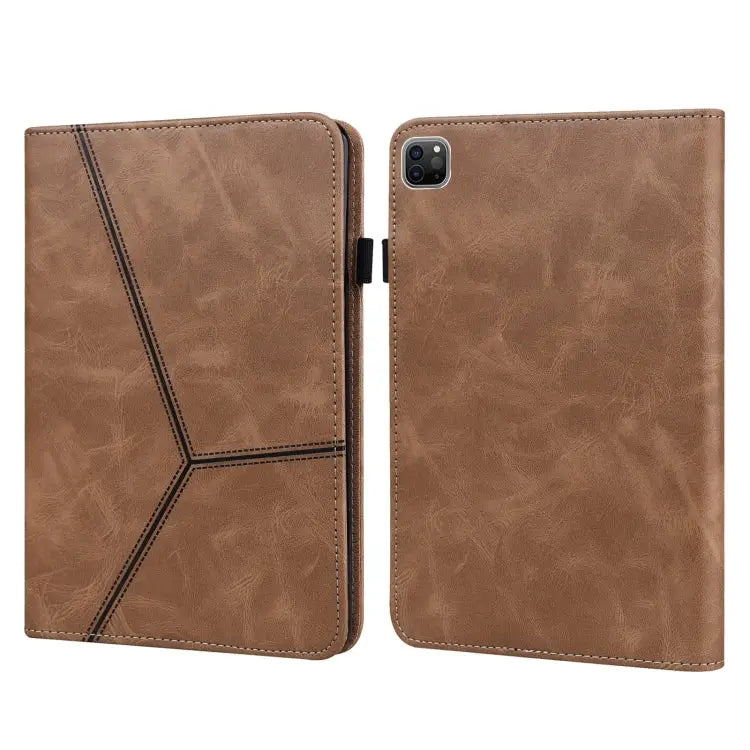 Solid Color Embossed Striped Leather Case For iPad Pro 12.9 inch 2022 / 2021 / 2020 / 2018 For iPad mini 6 / mini 2024