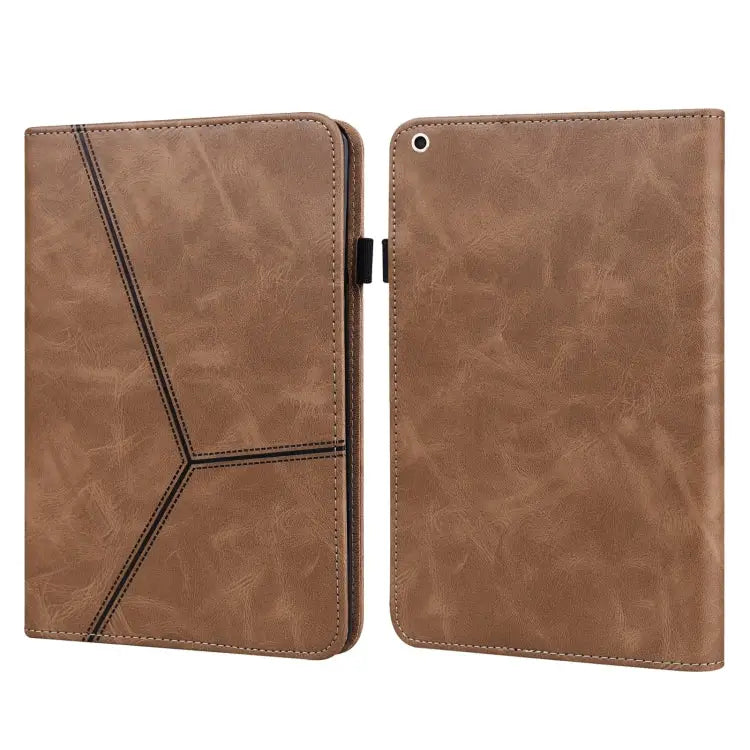 Solid Color Embossed Striped Smart Leather Case For iPad 10.2 2019 / Pro 10.5 inch For iPad 5 / 6 / 7 / 8 2017 For iPad
