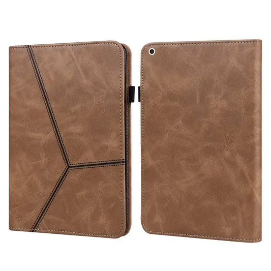 Solid Color Embossed Striped Smart Leather Case For iPad 10.2 2019 / Pro 10.5 inch For iPad 5 / 6 / 7 / 8 2017 For iPad