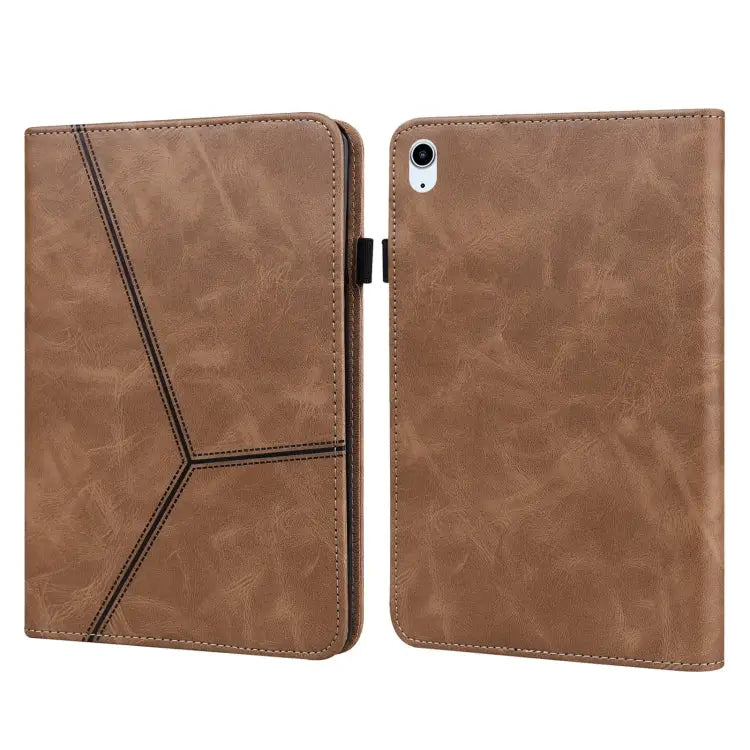 Solid Color Embossed Striped Smart Leather Case For iPad 10.2 2019 / Pro 10.5 inch For iPad 5 / 6 / 7 / 8 2017 For iPad