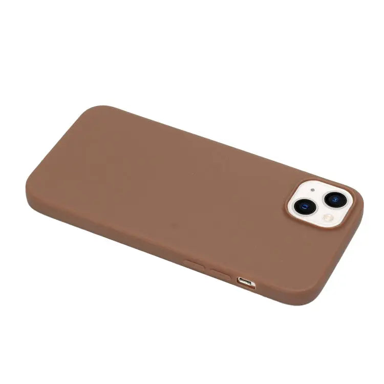 Solid Color Frosted Silicone Phone Case For iPhone 14 For iPhone 14 Plus - Apple Accessories