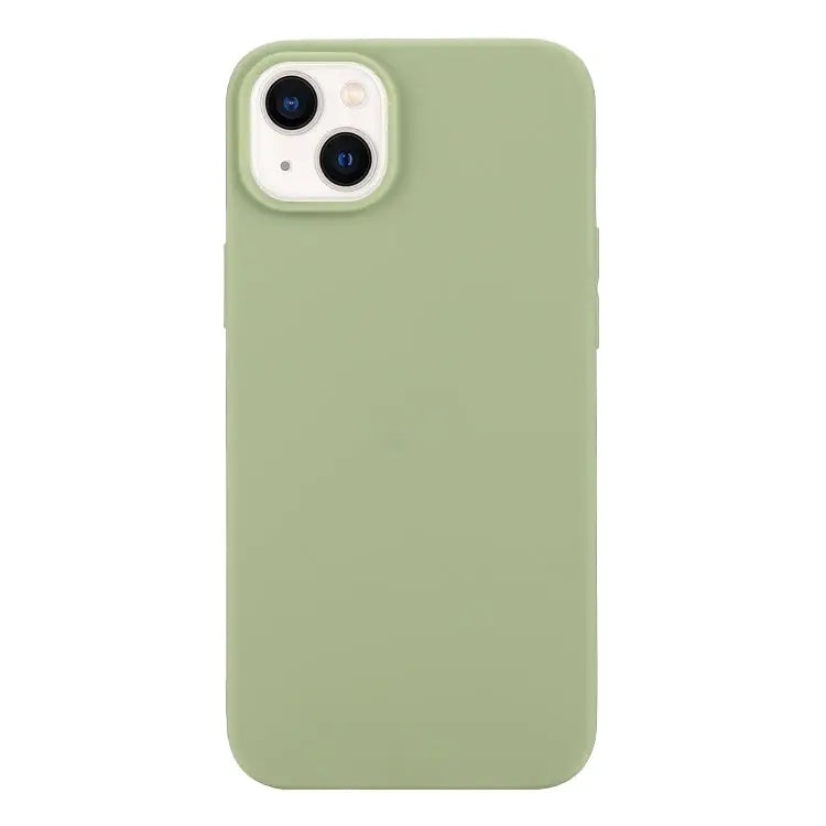 Solid Color Frosted Silicone Phone Case For iPhone 14 For iPhone 14 Plus - For iPhone 14 / Bean Green - Apple