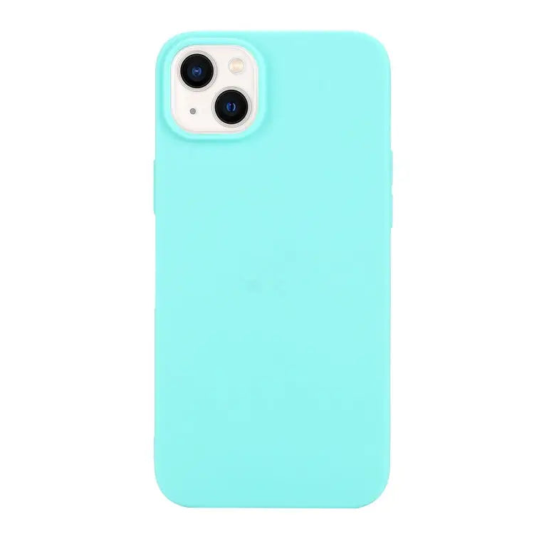 Solid Color Frosted Silicone Phone Case For iPhone 14 For iPhone 14 Plus - For iPhone 14 Plus / Light Blue - Apple