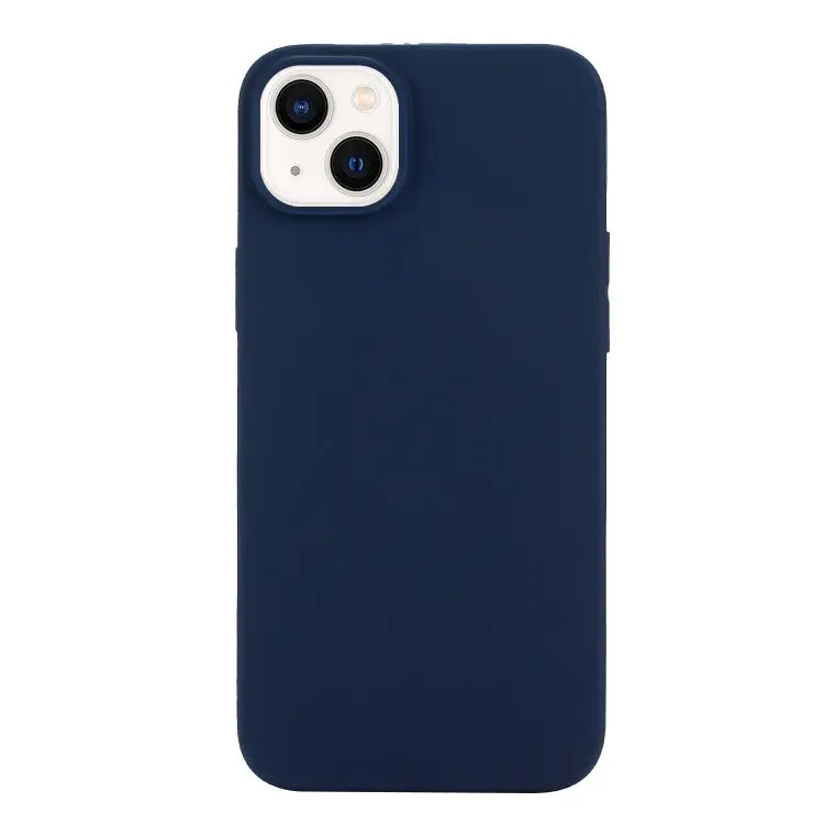 Solid Color Frosted Silicone Phone Case For iPhone 14 For iPhone 14 Plus - For iPhone 14 / Navy Blue - Apple Accessories