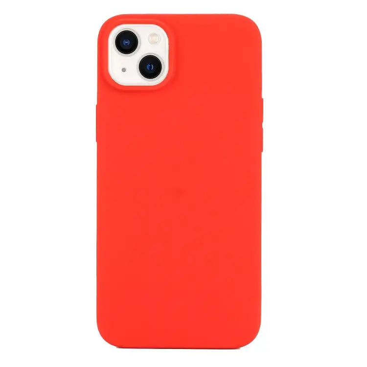 Solid Color Frosted Silicone Phone Case For iPhone 14 For iPhone 14 Plus - For iPhone 14 Plus / Red - Apple Accessories