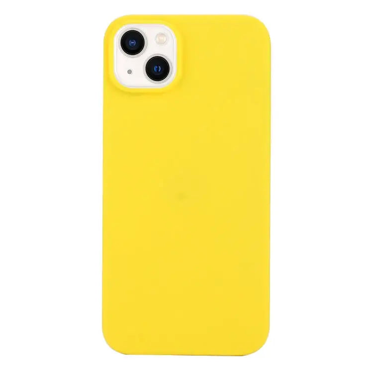 Solid Color Frosted Silicone Phone Case For iPhone 14 For iPhone 14 Plus - For iPhone 14 / Yellow - Apple Accessories