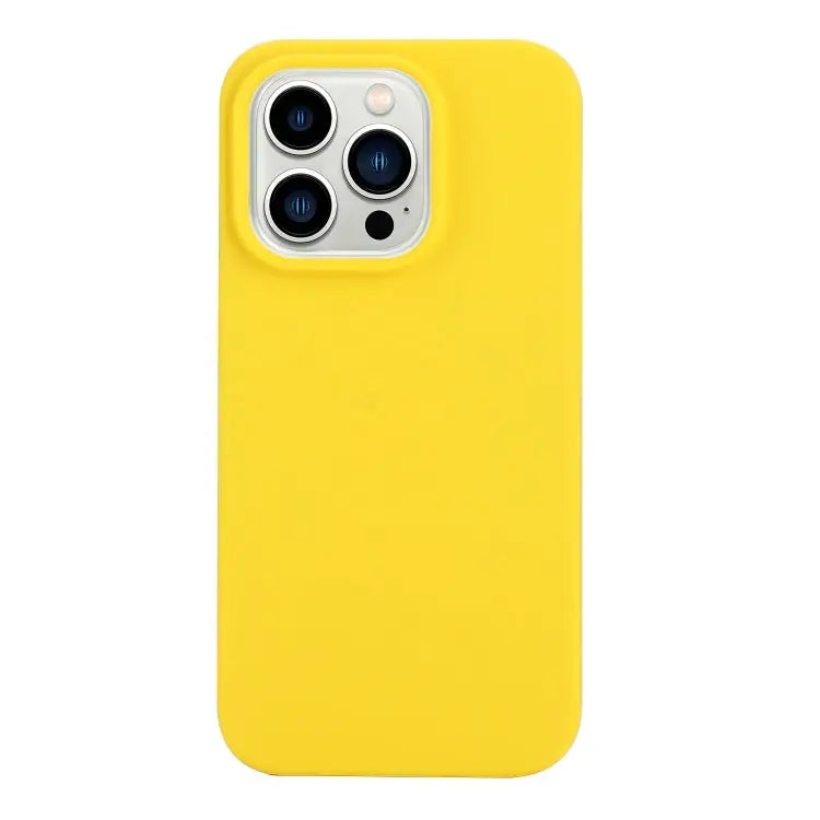 Solid Color Frosted Silicone Phone Case For iPhone 14 Pro For iPhone 14 Pro Max - For iPhone 14 Pro Max / Yellow