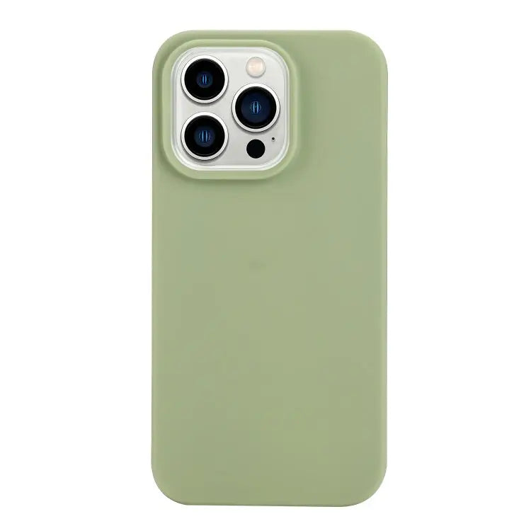 Solid Color Frosted Silicone Phone Case For iPhone 14 Pro For iPhone 14 Pro Max - For iPhone 14 Pro / Bean Green