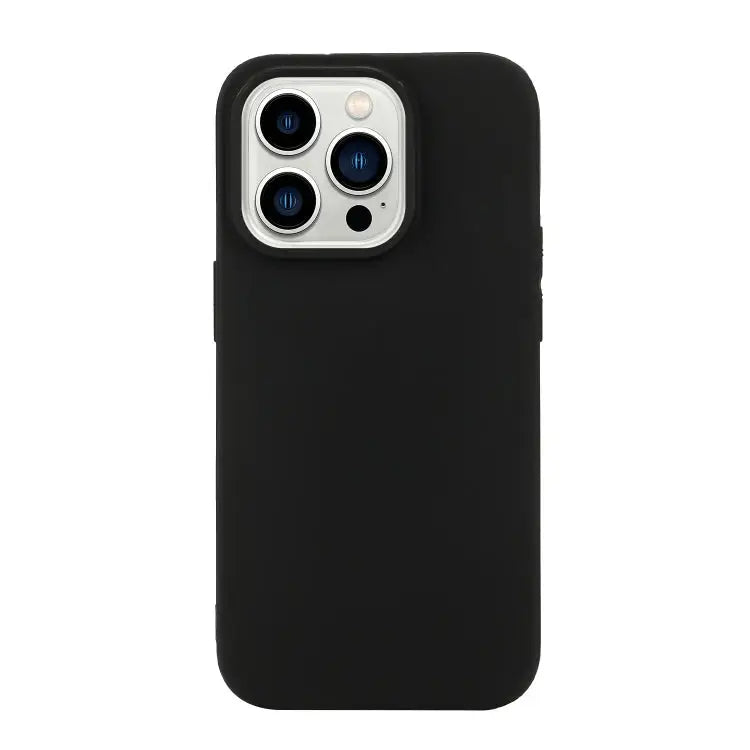 Solid Color Frosted Silicone Phone Case For iPhone 14 Pro For iPhone 14 Pro Max - For iPhone 14 Pro Max / Black - Apple