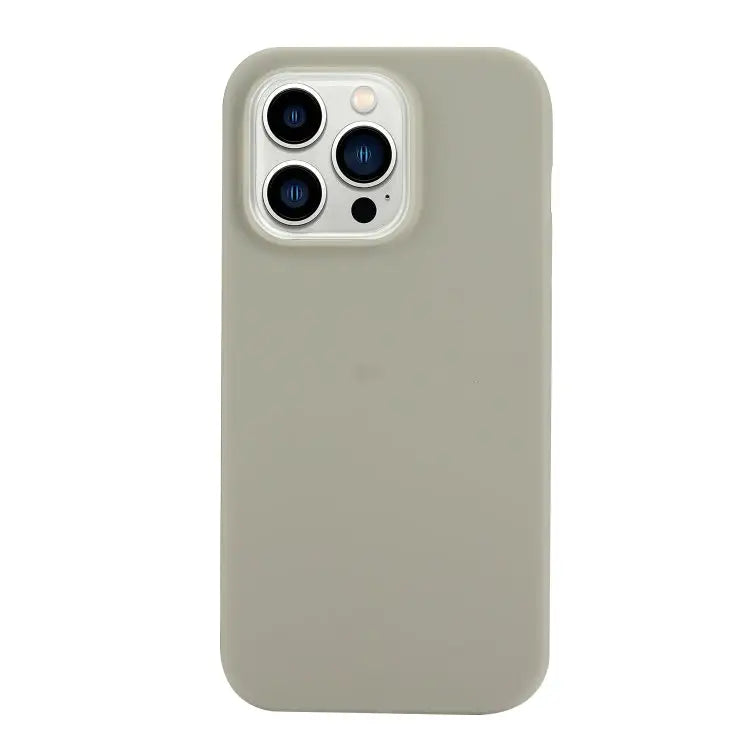 Solid Color Frosted Silicone Phone Case For iPhone 14 Pro For iPhone 14 Pro Max - For iPhone 14 Pro Max / Grey - Apple