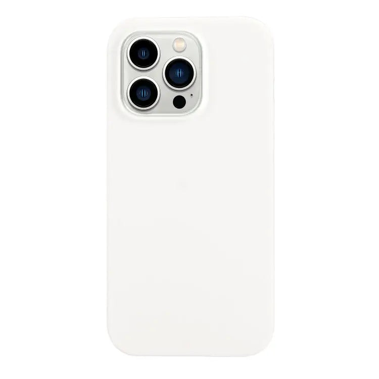 Solid Color Frosted Silicone Phone Case For iPhone 14 Pro For iPhone 14 Pro Max - For iPhone 14 Pro Max / White - Apple