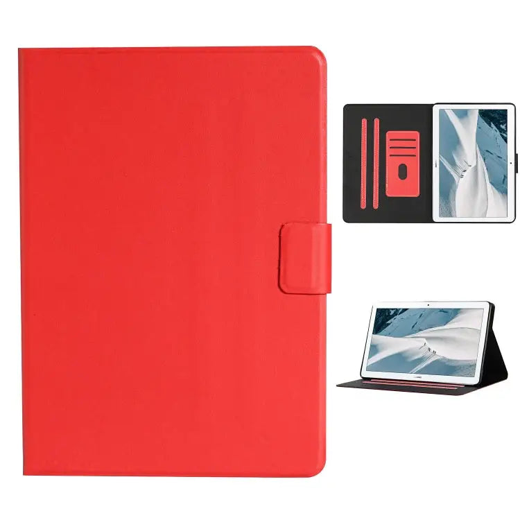 Solid Color Horizontal Flip Leather Case with Card Slots & Holder & Sleep / Wake-up Function For Huawei MediaPad T3