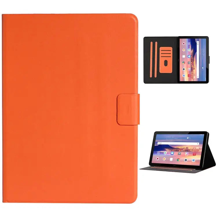 Solid Color Horizontal Flip Leather Case with Card Slots & Holder & Sleep / Wake-up Function For Huawei MediaPad T3