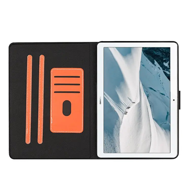 Solid Color Horizontal Flip Leather Case with Card Slots & Holder & Sleep / Wake-up Function For Huawei MediaPad T3