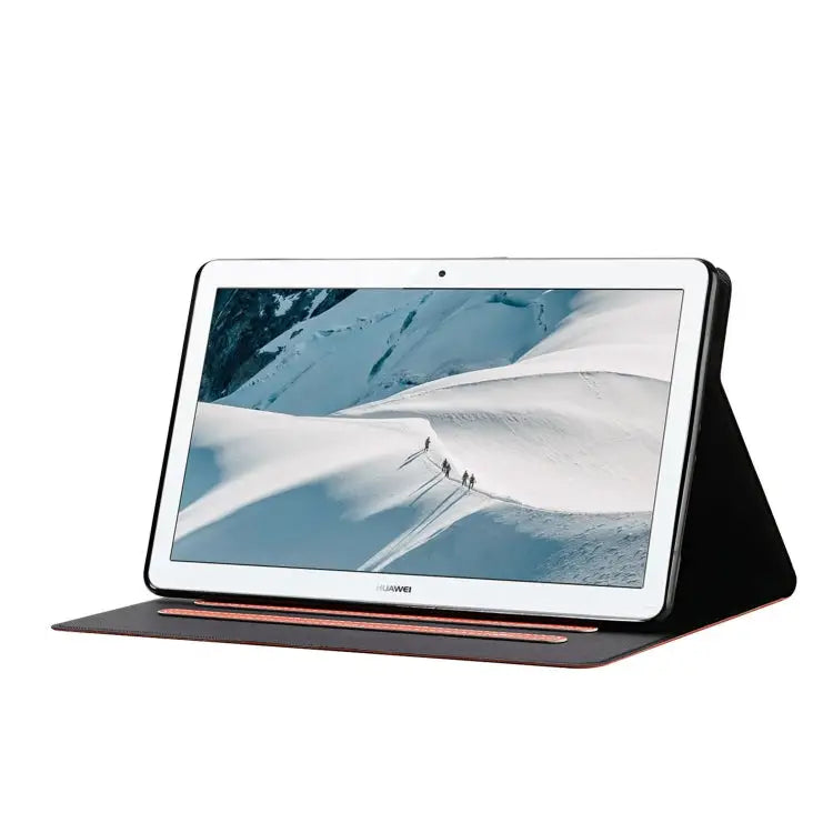 Solid Color Horizontal Flip Leather Case with Card Slots & Holder & Sleep / Wake-up Function For Huawei MediaPad T3