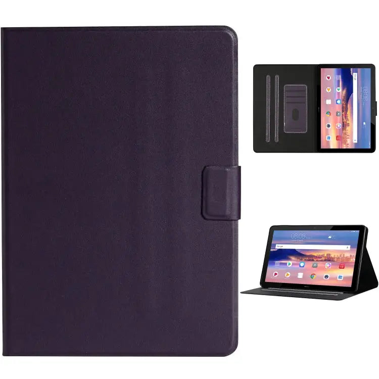 Solid Color Horizontal Flip Leather Case with Card Slots & Holder & Sleep / Wake-up Function For Huawei MediaPad T3