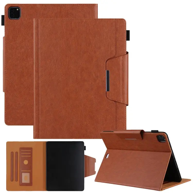 Solid Color Horizontal Flip Leather Case with Holder & Card Slot & Photo Frame & Wallet For iPad Pro 12.9 2022 / 2021
