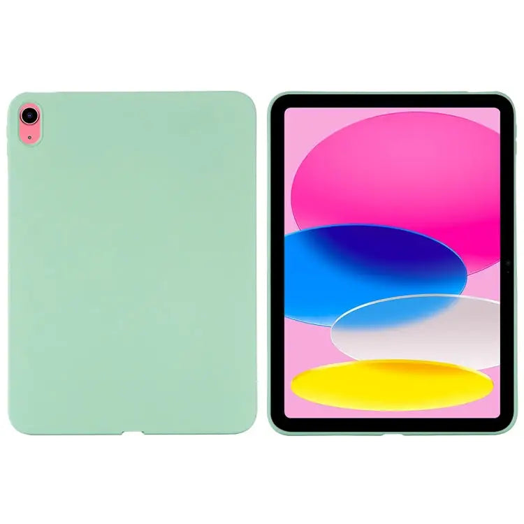 Solid Color Liquid Silicone Dropproof Full Coverage Tablet Case For iPad 10th Gen 10.9 2022 - For iPad 10th Gen 10.9
