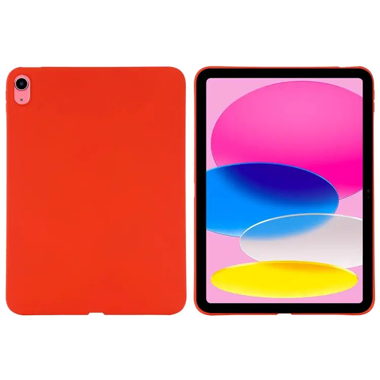 Solid Color Liquid Silicone Dropproof Full Coverage Tablet Case For iPad 10th Gen 10.9 2022 - Apple Accessories