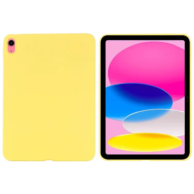 Solid Color Liquid Silicone Dropproof Full Coverage Tablet Case For iPad 10th Gen 10.9 2022 - For iPad 10th Gen 10.9