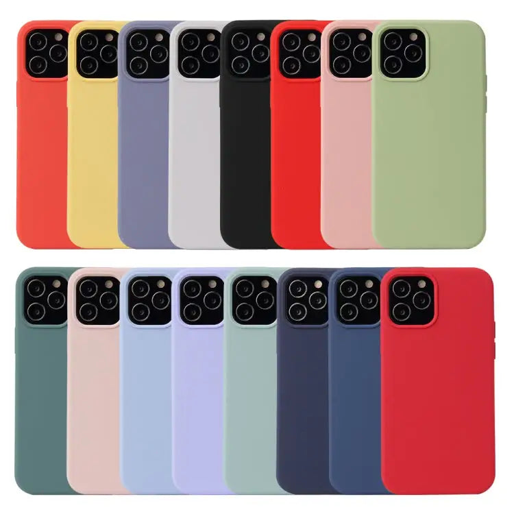 Solid Color Liquid Silicone Shockproof Protective Case For iPhone 12 mini - Apple Accessories