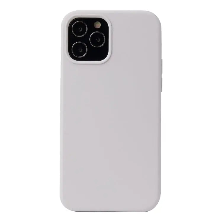 Solid Color Liquid Silicone Shockproof Protective Case For iPhone 12 Pro Max - For iPhone 12 Pro Max / White - Apple