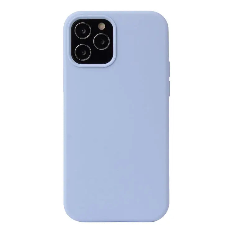 Solid Color Liquid Silicone Shockproof Protective Case For iPhone 12 mini - For iPhone 12 mini / Lilac Purple - Apple
