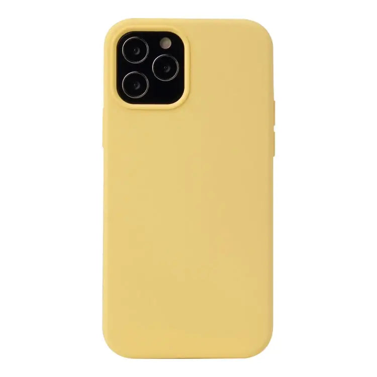 Solid Color Liquid Silicone Shockproof Protective Case For iPhone 12 mini - For iPhone 12 mini / Yellow - Apple