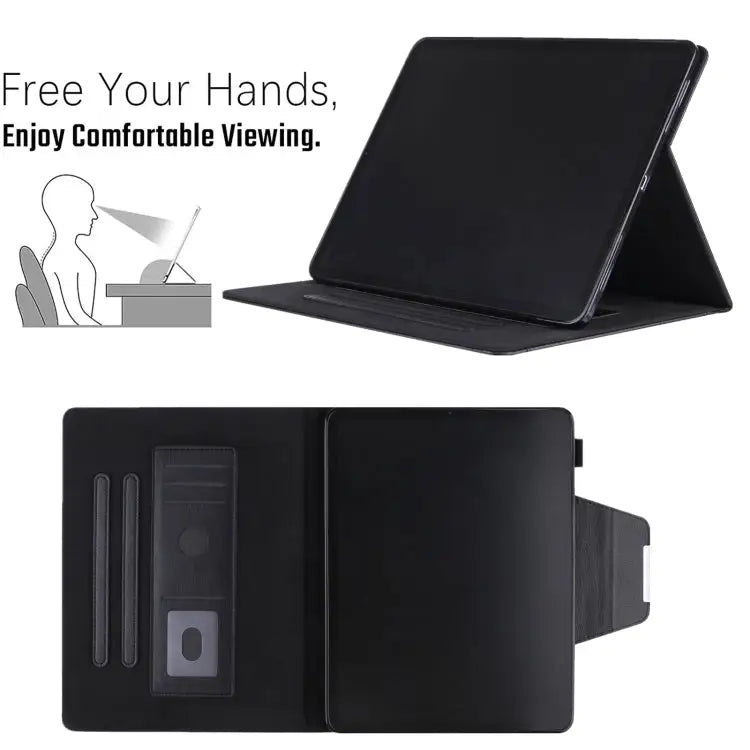 Solid Color Metal Buckle Leather Smart Tablet Case For iPad 10th Gen 10.9 2022 - Apple Accessories