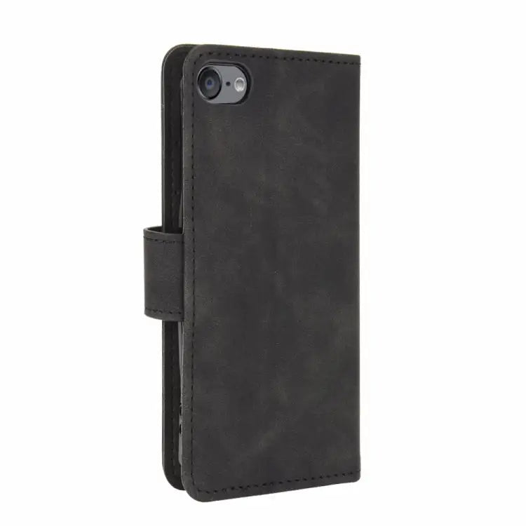 Solid Color Skin Feel Magnetic Buckle Horizontal Flip Calf Texture PU Leather Case with Holder & Card Slots & Wallet