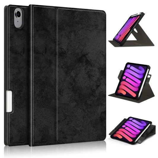 Solid Color Voltage Horizontal Flip PU Leather Case with Rotating Holder & Pen Slot & Sleep / Wake-up Function For iPad