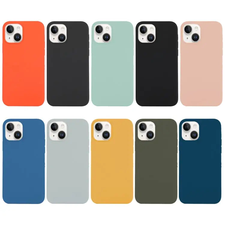 Solid Silicone Phone Case For iPhone 14 For iPhone 14 Plus - Apple Accessories