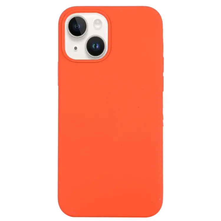 Solid Silicone Phone Case For iPhone 14 For iPhone 14 Plus - For iPhone 14 / Orange - Apple Accessories