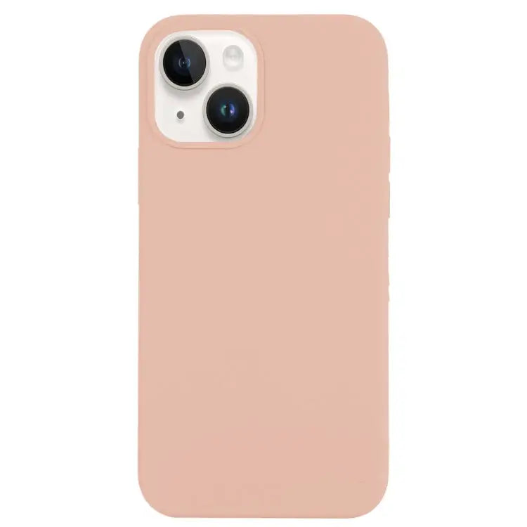 Solid Silicone Phone Case For iPhone 14 For iPhone 14 Plus - For iPhone 14 / Sand Pink - Apple Accessories