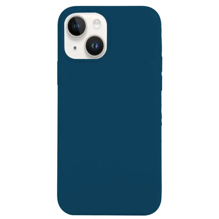 Solid Silicone Phone Case For iPhone 14 For iPhone 14 Plus - For iPhone 14 Plus / Xingyu Blue - Apple Accessories