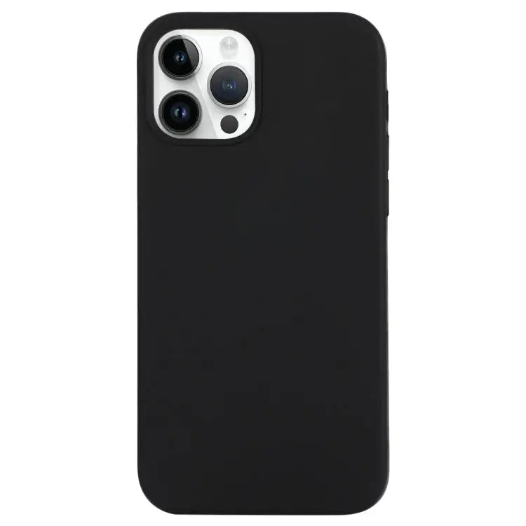 Solid Silicone Phone Case For iPhone 14 Pro For iPhone 14 Pro Max - For iPhone 14 Pro Max / Black - Apple Accessories