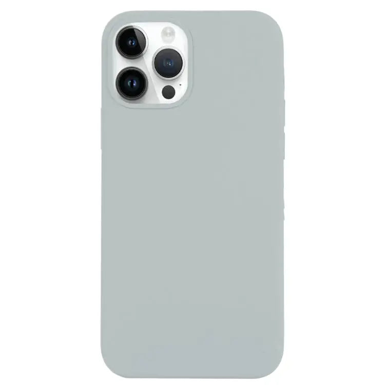 Solid Silicone Phone Case For iPhone 14 Pro For iPhone 14 Pro Max - For iPhone 14 Pro Max / Blue Grey - Apple