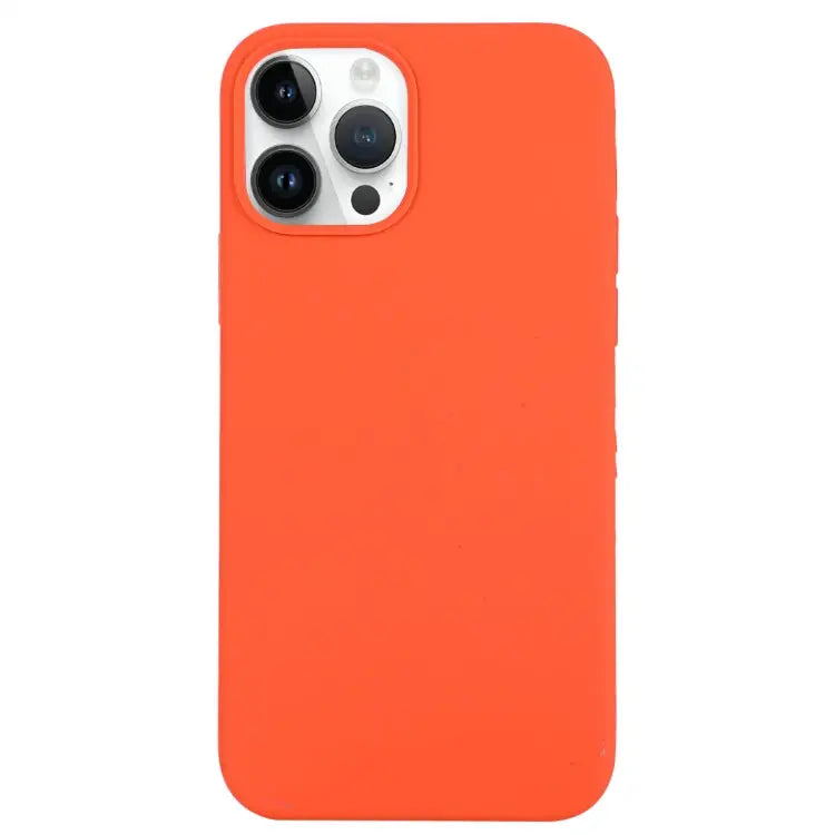 Solid Silicone Phone Case For iPhone 14 Pro For iPhone 14 Pro Max - For iPhone 14 Pro / Orange - Apple Accessories