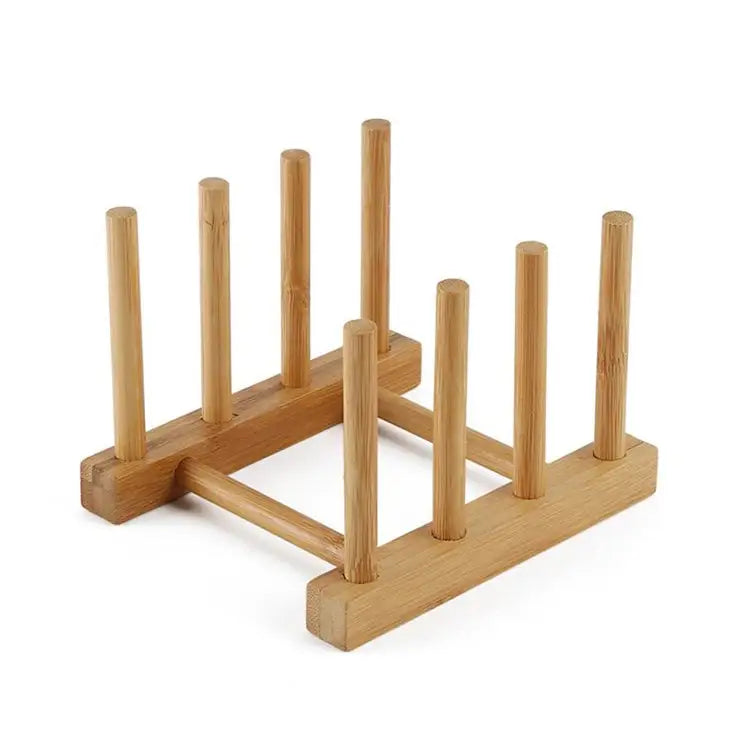 Solid Wood Dish Drip Rack Plate Holder Size: 14x12x10cm 3 Grid - 3 Grid