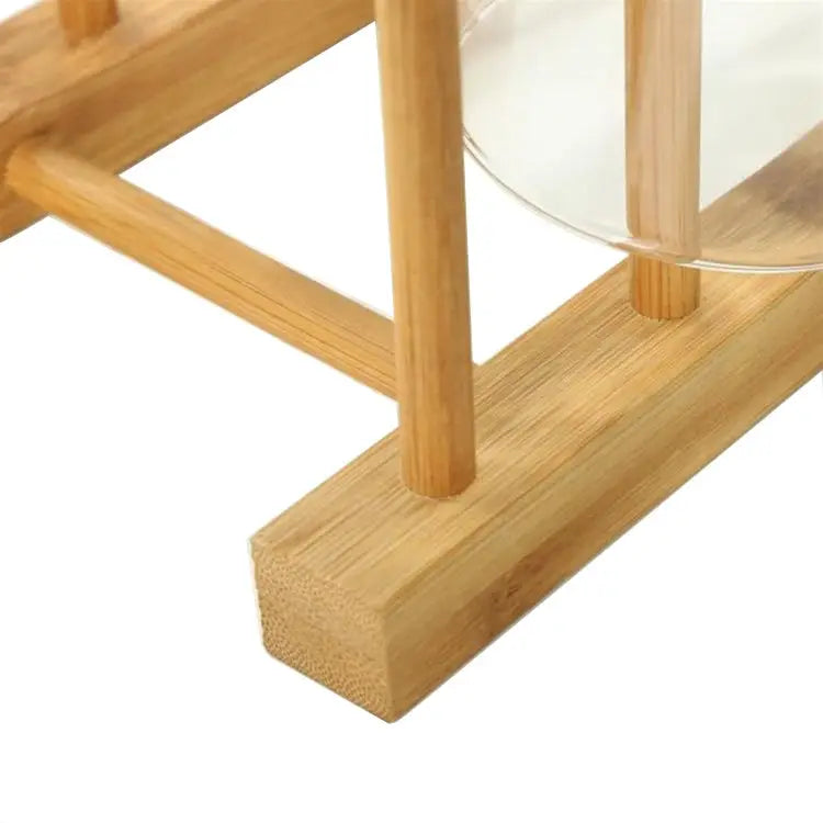 Solid Wood Dish Drip Rack Plate Holder Size: 25.5x12x10cm 5 Grid - 5 Grid