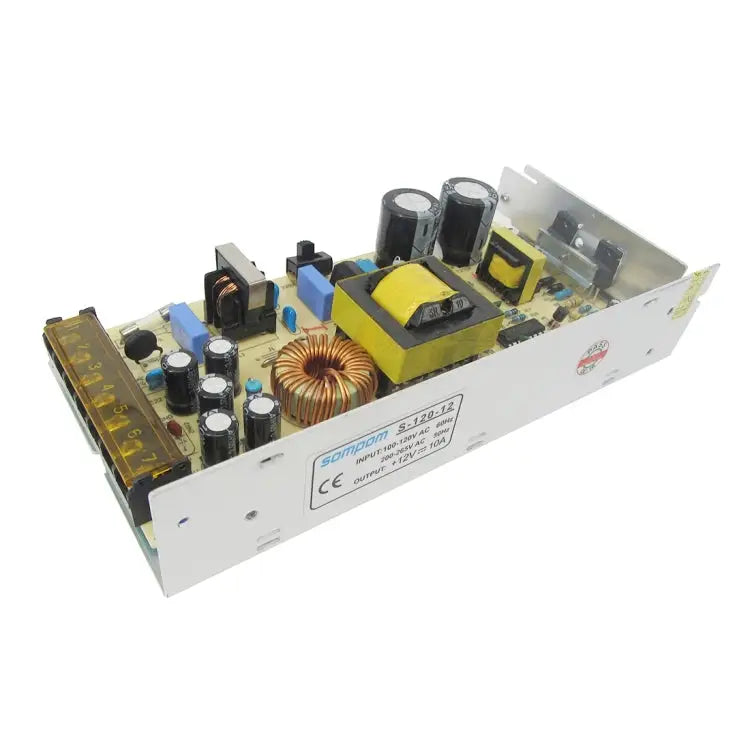 SOMPOM S-120-12 120W 12V 10A Iron Shell Driver LED Light Strip Lighting Monitor Power Supply 120W 10A - 120W 10A