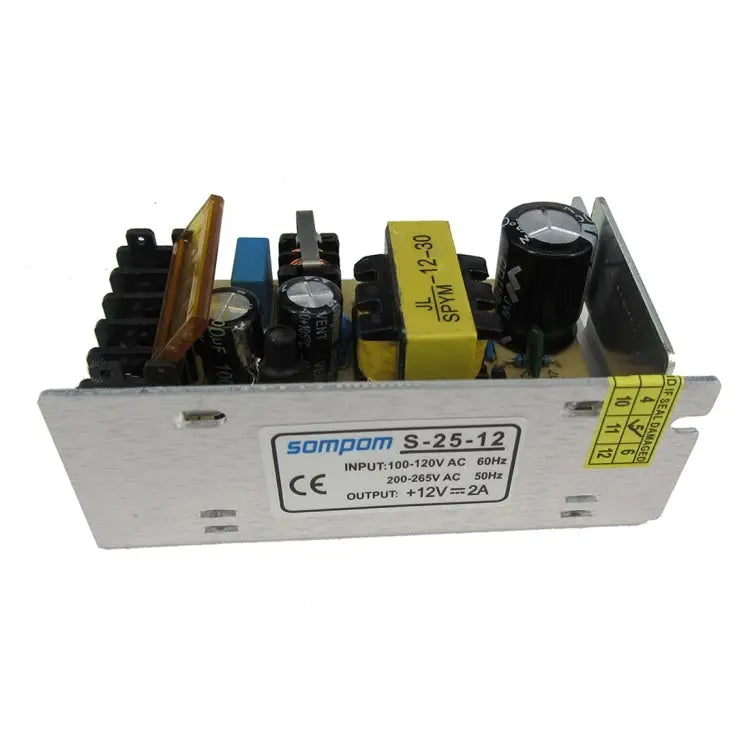 SOMPOM S-24-12 24W 12V 2A Iron Shell Driver LED Light Strip Lighting Monitor Power Supply 24W 2A - 24W 2A