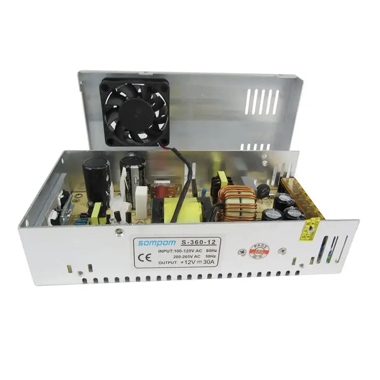 SOMPOM S-360-12 360W 12V 30A Iron Shell Driver LED Light Strip Lighting Monitor Power Supply 360W 30A - 360W 30A