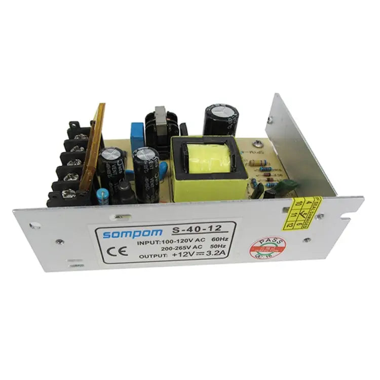SOMPOM S-40-12 40W 12V 3.2A Iron Shell Driver LED Light Strip Lighting Monitor Power Supply 40W 3.2A - 40W 3.2A